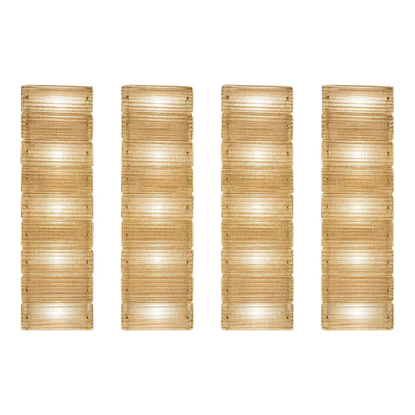 Elegant Italian Diamanté Murano Glass and Brass Flush Mount Set  of 4