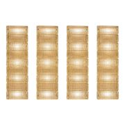 Elegant Italian Diamanté Murano Glass and Brass Flush Mount Set  of 4
