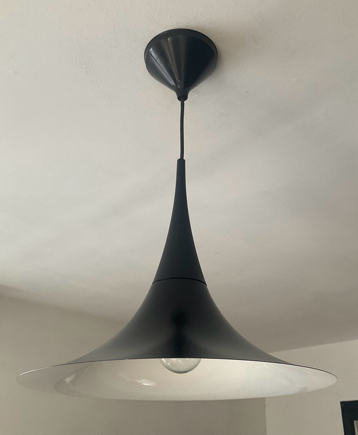 Vintage black metal pendant lamp