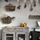 Rustic buffet with a patina
