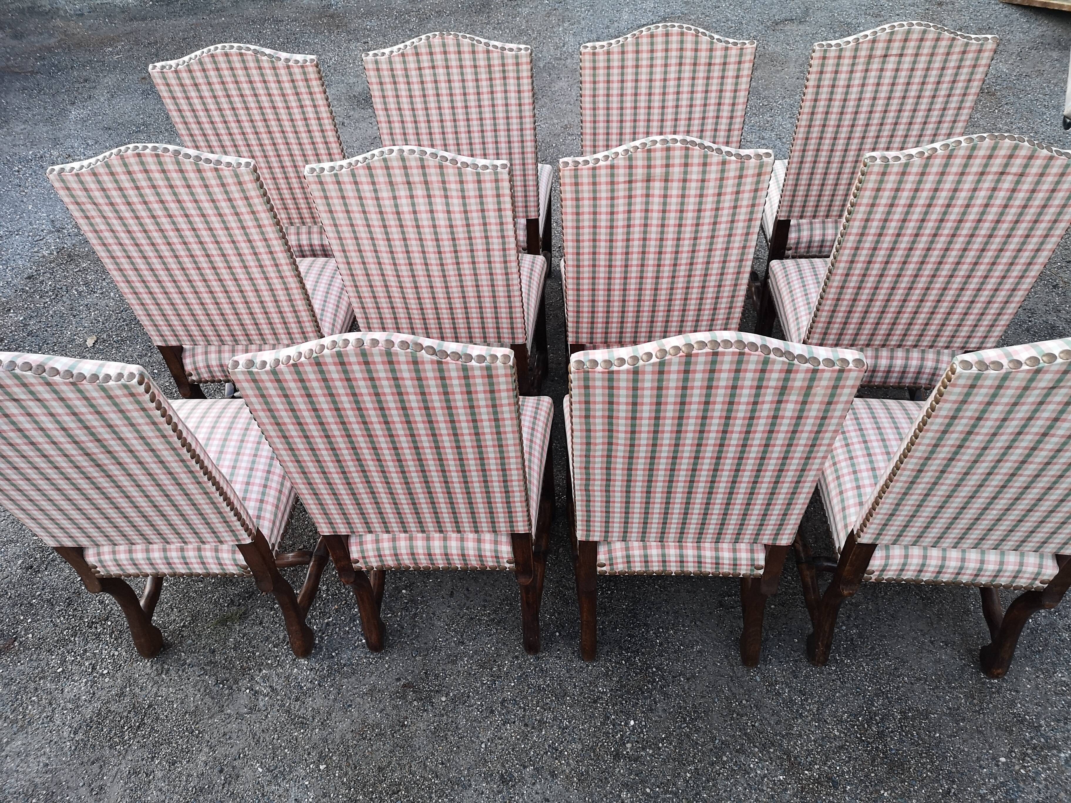 12 Louis XIII chairs