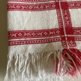 set of 6 towels in fringed linen damask 19th