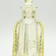 Matching pair of bohemian crystal decanters with art deco motifs