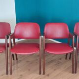 Set of 4 Mid-Century Modern Teak Dining Chairs 1960's