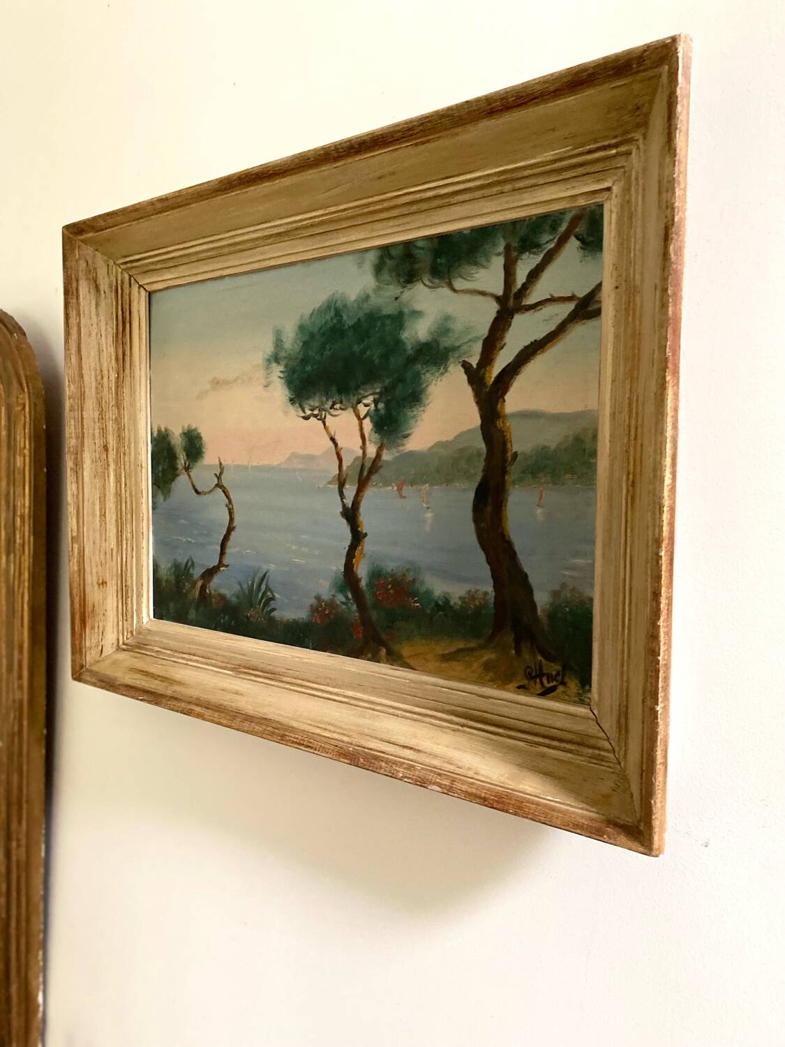 Antique oil painting from the first half of the 20th century