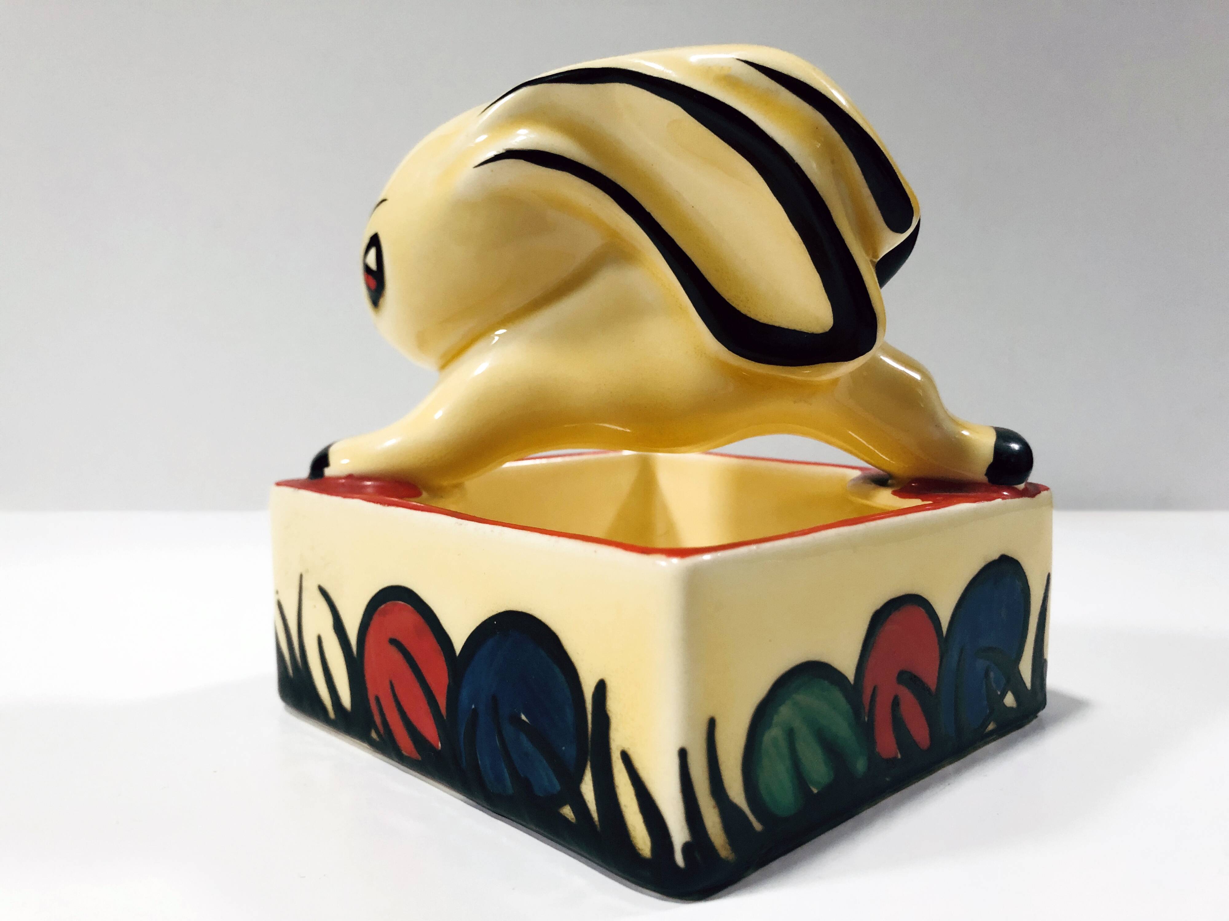 Rabbit Ashtray • Empty Pocket • Earthenware • Art Deco • Ditmar Urbach • 1930