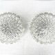 Pair of round ceiling lights in chiseled glass