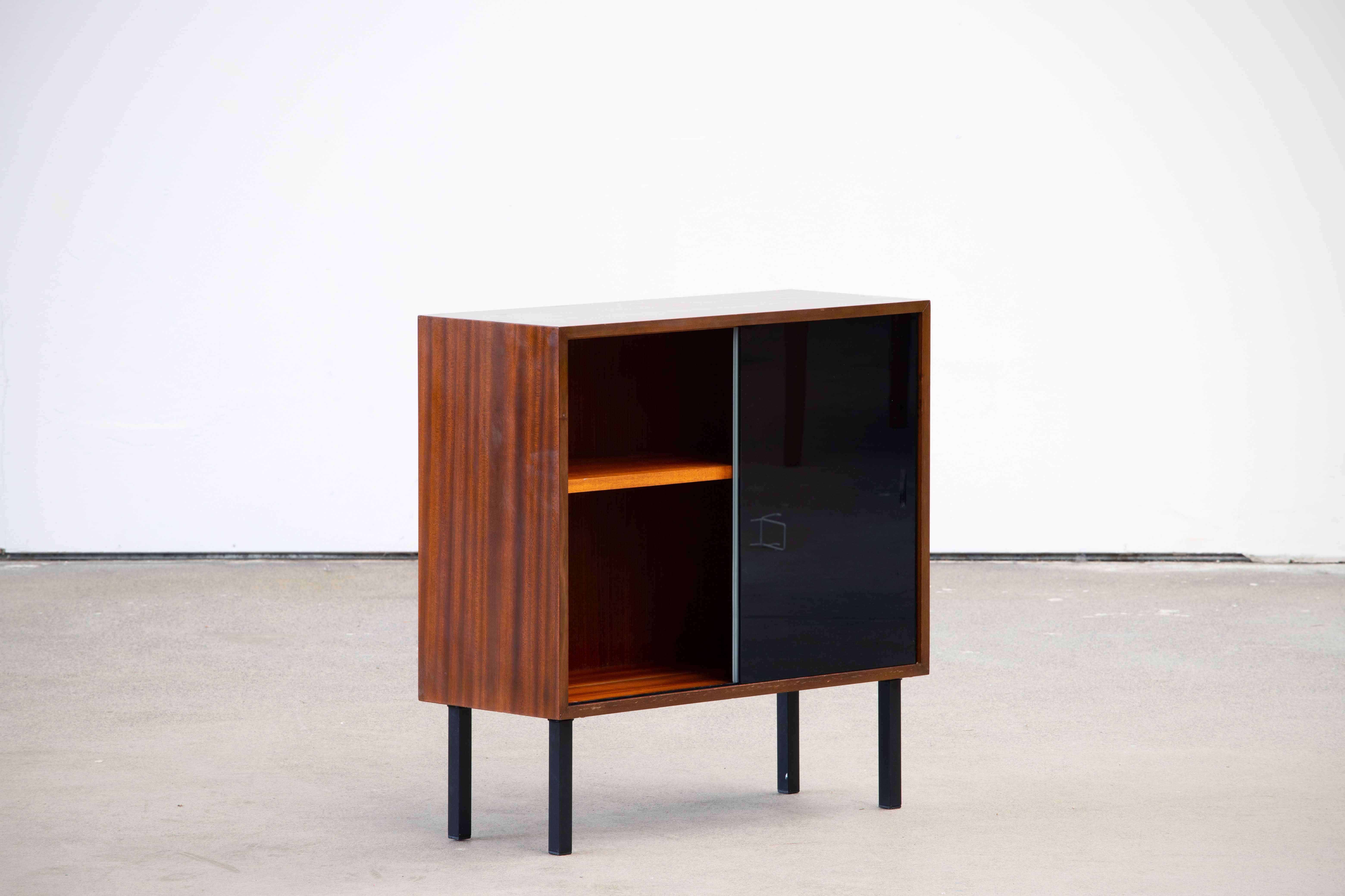 Meuble à vinyl bibliothèque scandinave en teck 1960