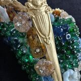 Murano wall sconces – coloured grape glass, bronze anemone