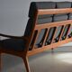 High-back mid century sofa Danish Juul Kristen, Reupholstered in Kvadrat