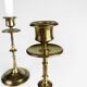 Pair of brass candle holders