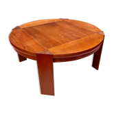 Table basse ronde brutaliste primitif