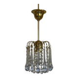 Murano glass and gold metal pendant light