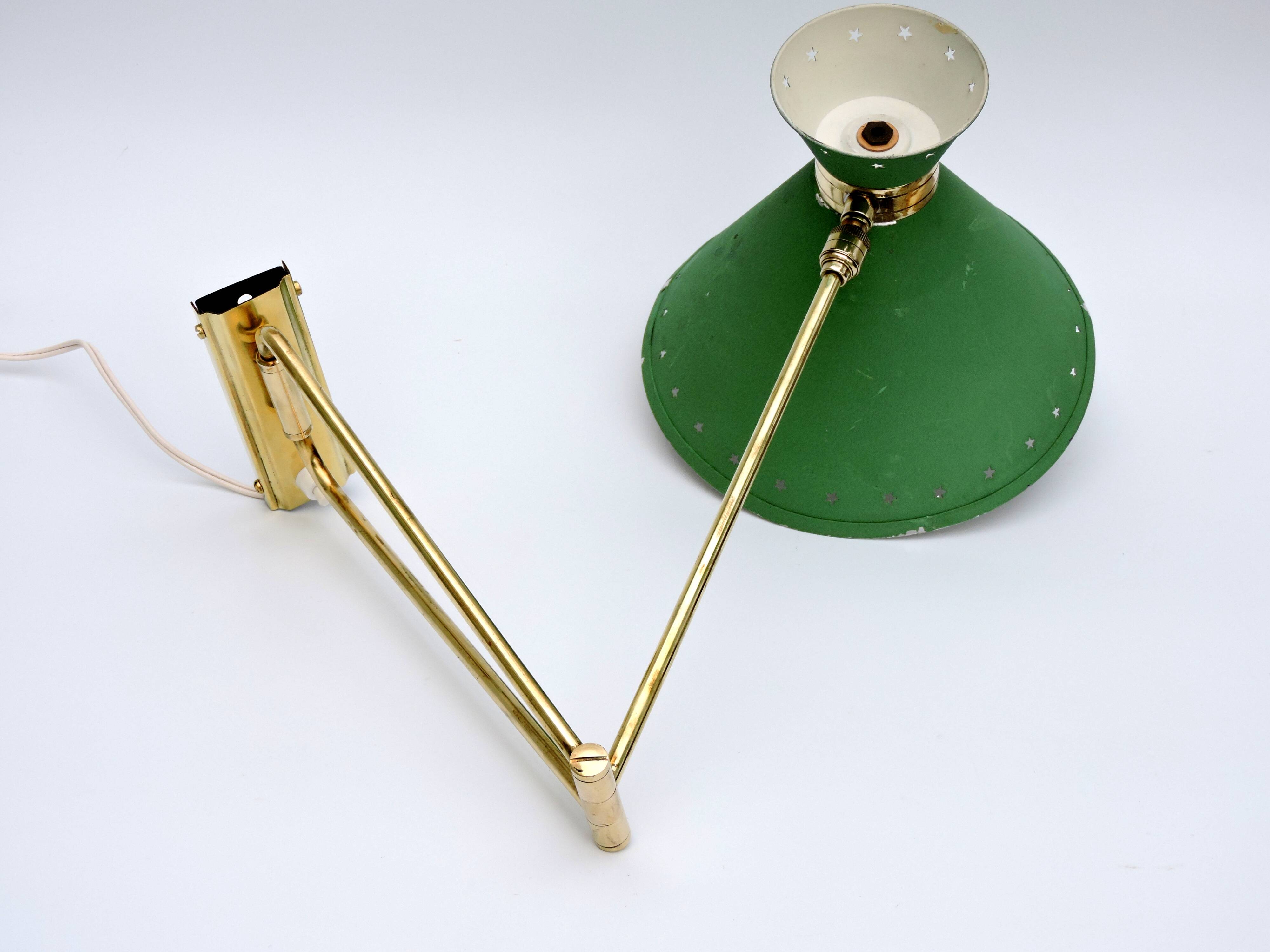 Diabolo wall lamp by René Mathieu, 1950