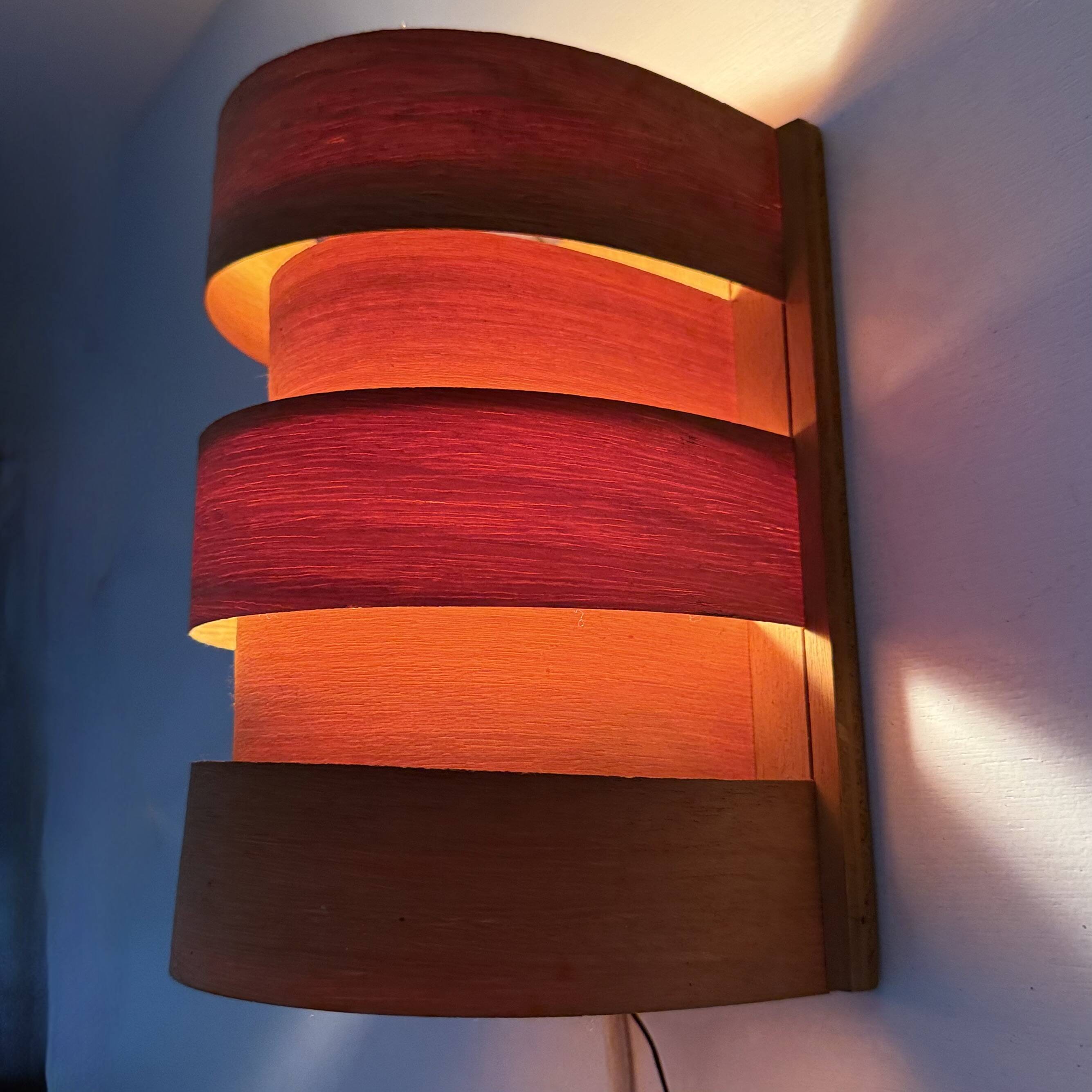 Scandinavian Modern Pine Wall Light by Hans Agne Jakobsson for Markaryd, Sw