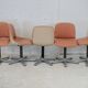 5 chairs "space age", Wilkhahn edition, plastic shells, star steel base. Circa 1970