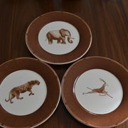 Set of 3 animal dessert plates Moulin des Loups