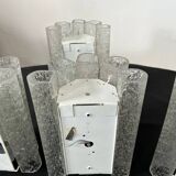 Set of 4 large doria wall lights in glazed glass design from the 60s vintage 3 lights