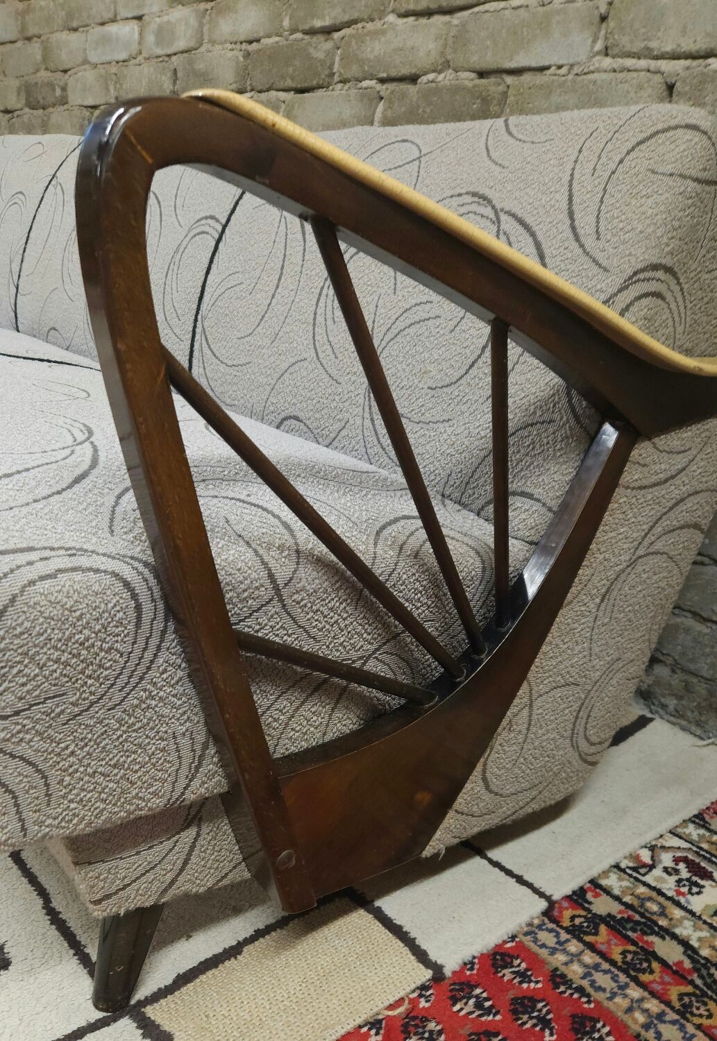 Vintage 1950s daybed sofa