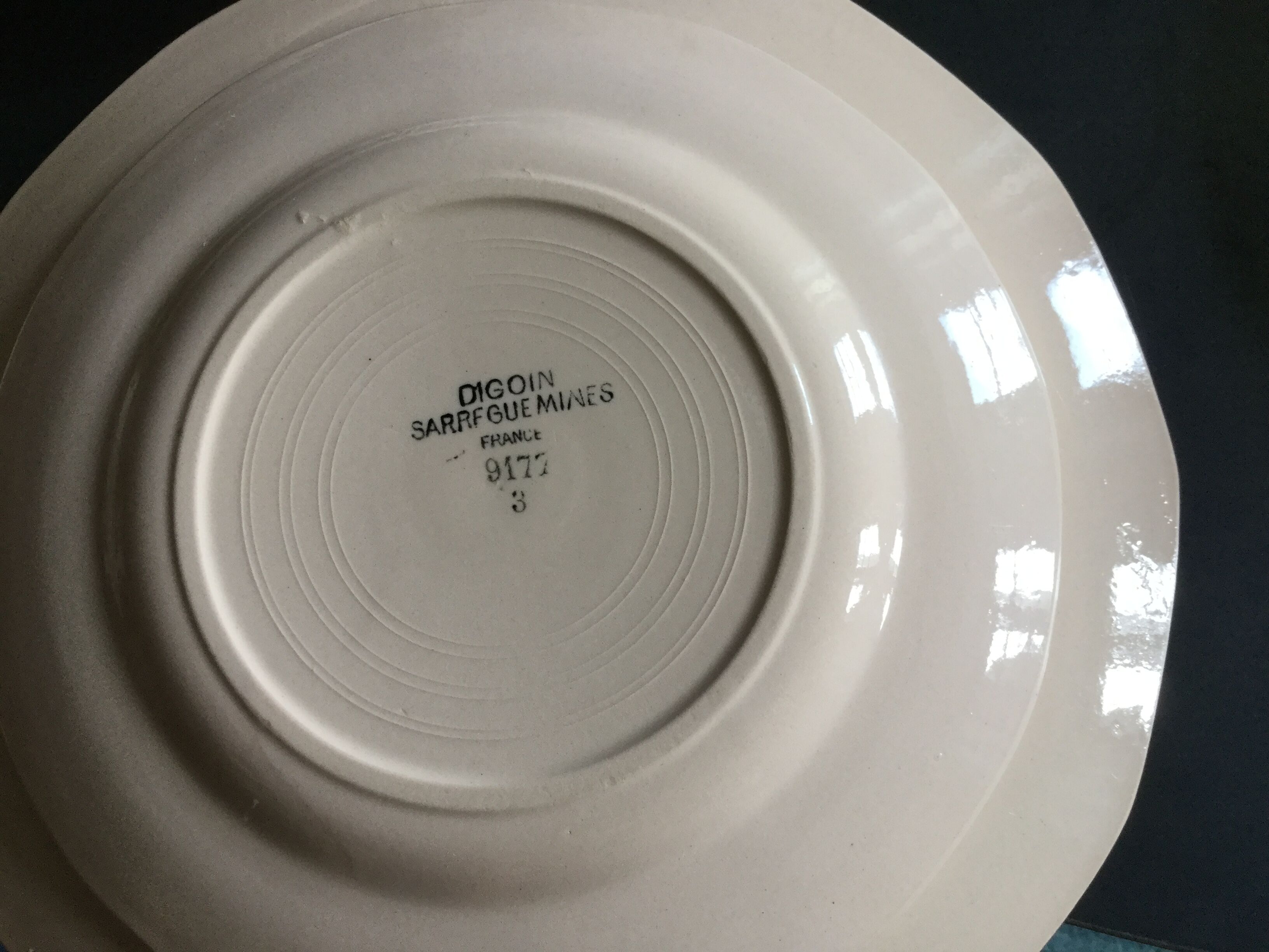 Digoin sarreguemines hollow plates