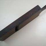 Old kitchen mandolin in wood and iron double blades