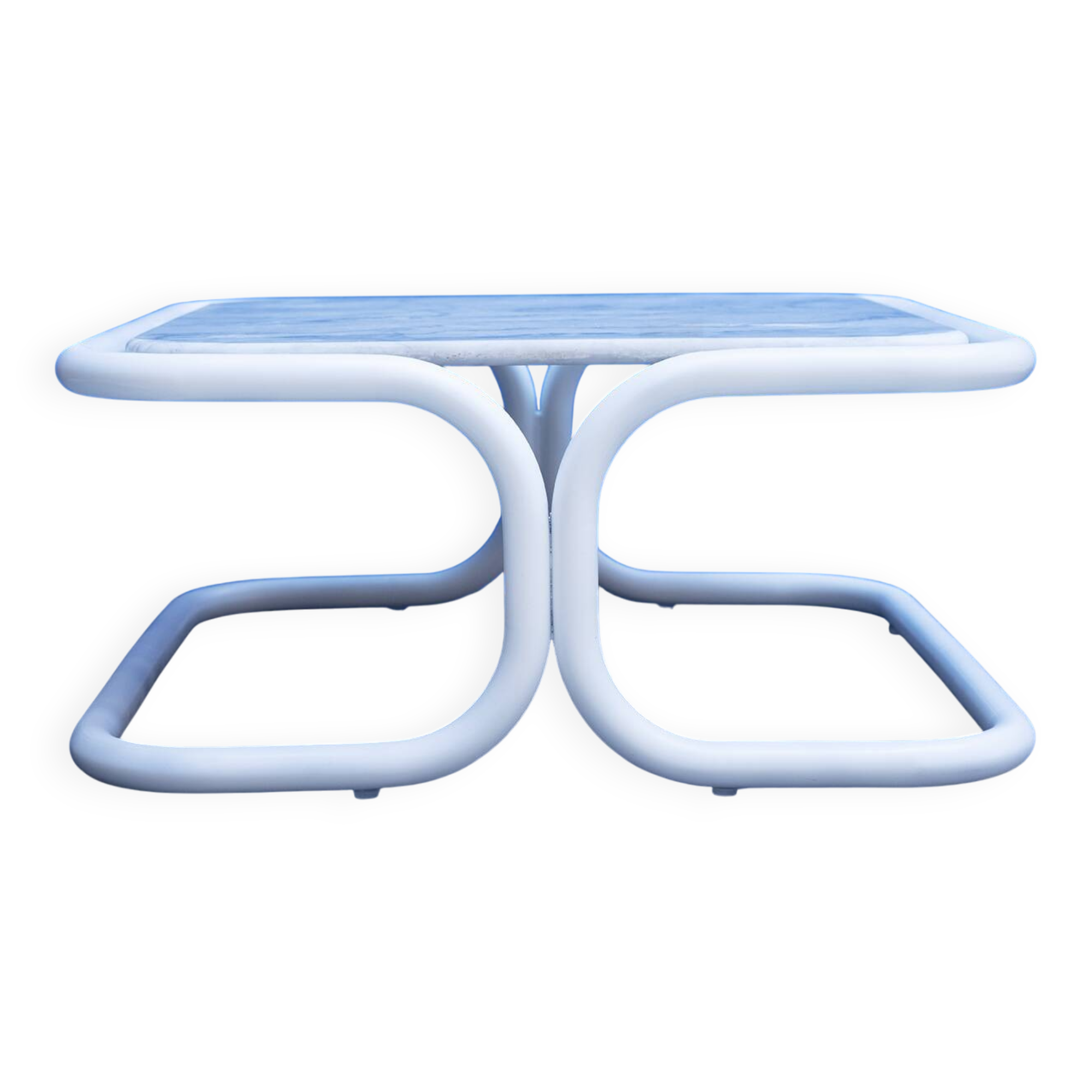 Vintage metal and marble coffee table