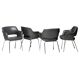 Kilta chairs by Olli Mannermaa in elephant grey, modern Scandinavian mid-century.