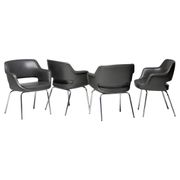 Kilta chairs by Olli Mannermaa in elephant grey, modern Scandinavian mid-century.