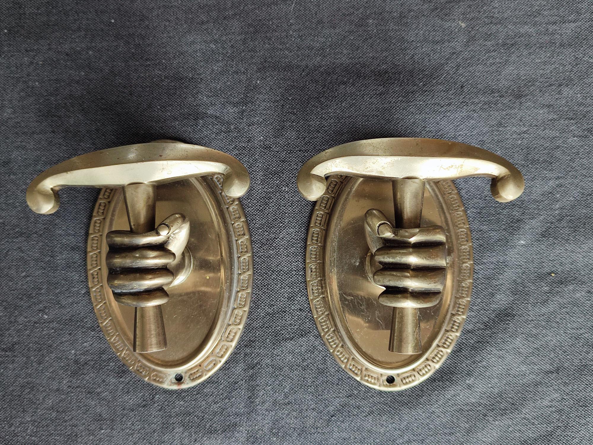 Ensemble de support salle de bain en métal et bronze vintage