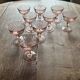 Lot de 9 coupes  à champagne vintage en rosaline