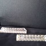 Set of 10 triangular lead crystal knife rests