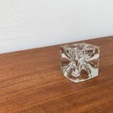 German glass cube ice candle holder by Peill & Putzler, 1970s.