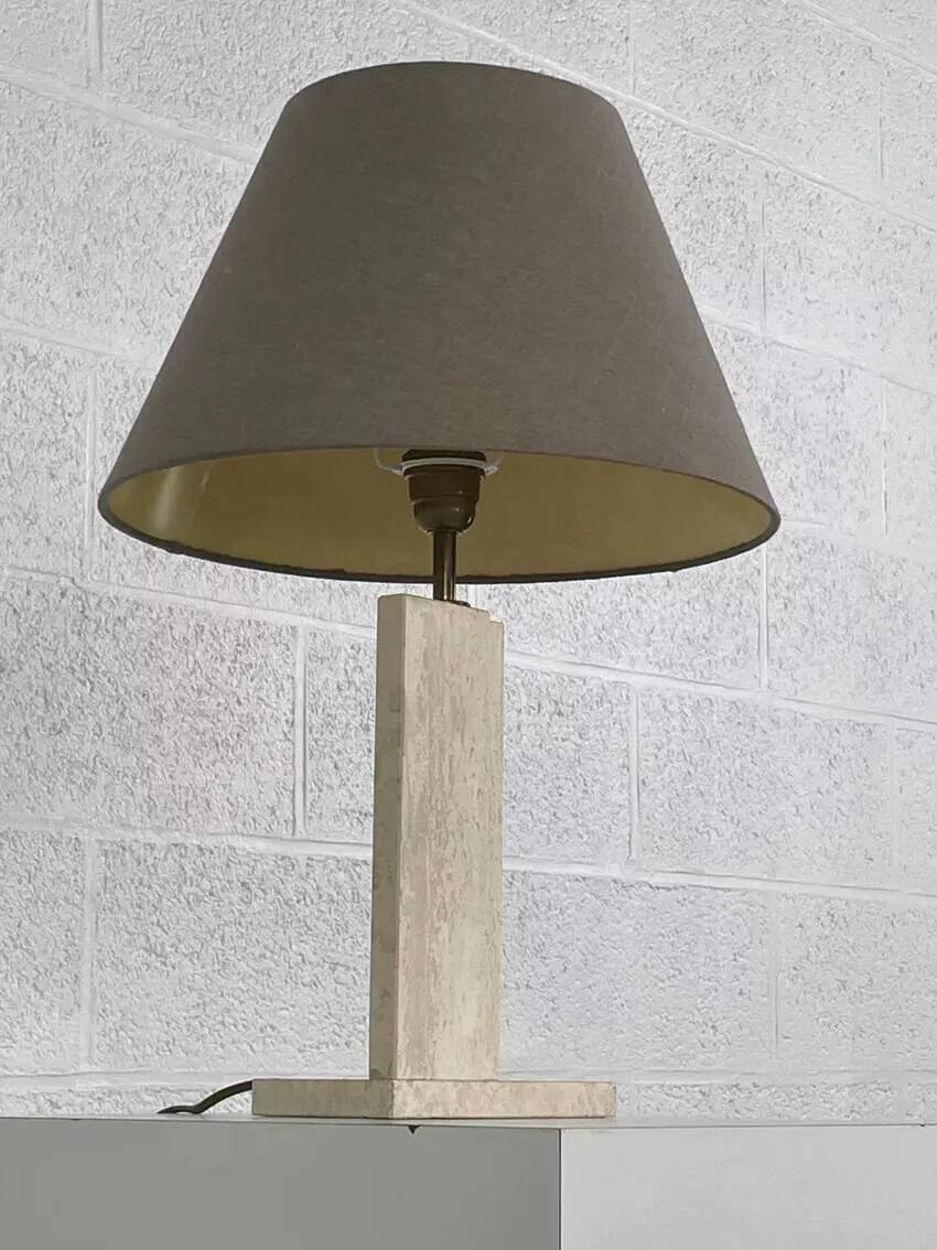 Lampe vintage en marbre et en laiton