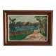 Tableau vintage peinture à l'huile original artiste vosgien
