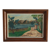 Original vintage oil painting by Vosgian artist.