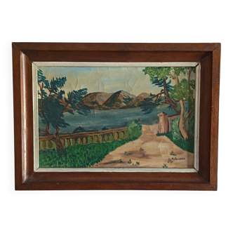 Original vintage oil painting by Vosgian artist.