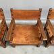 Ensemble de fauteuils brutalistes espagnols, années 1960.