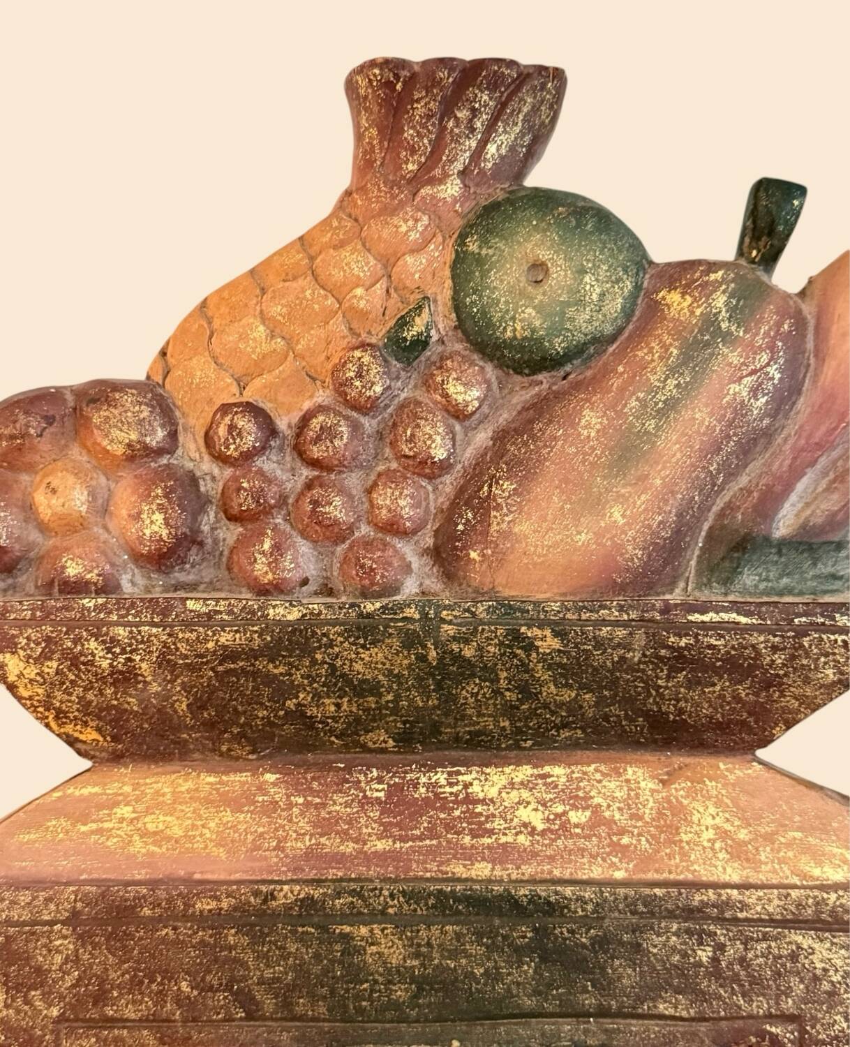 Vintage mirror in polychrome painted wood, 70´s