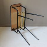Side table formica & vintage scoubidou