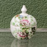 Set of 3 floral porcelain sweet jars from Paris.