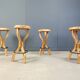 Mid century brutalist bar stools, 1960s - set of 4