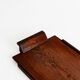 Plateau de service en bois massif de style Art Déco – Années 40-60