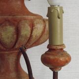 Rare Large Pair of French Terracotta Urn Fruit Basket Double Wall Lights