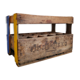 Wooden bottle holder 15 old screen-printed lockers