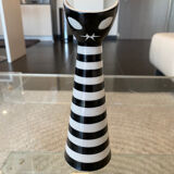 Vase Chat vintage 1960 de Janos Torok pour Zsolnay