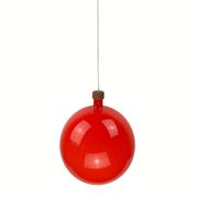 Cascade glass and teak lamp by Uno & Östen Kristiansson for Luxus, Sweden 1960s