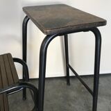 Stool metal and wood vintage