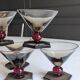 Verres à pied Art Deco verre de Murano