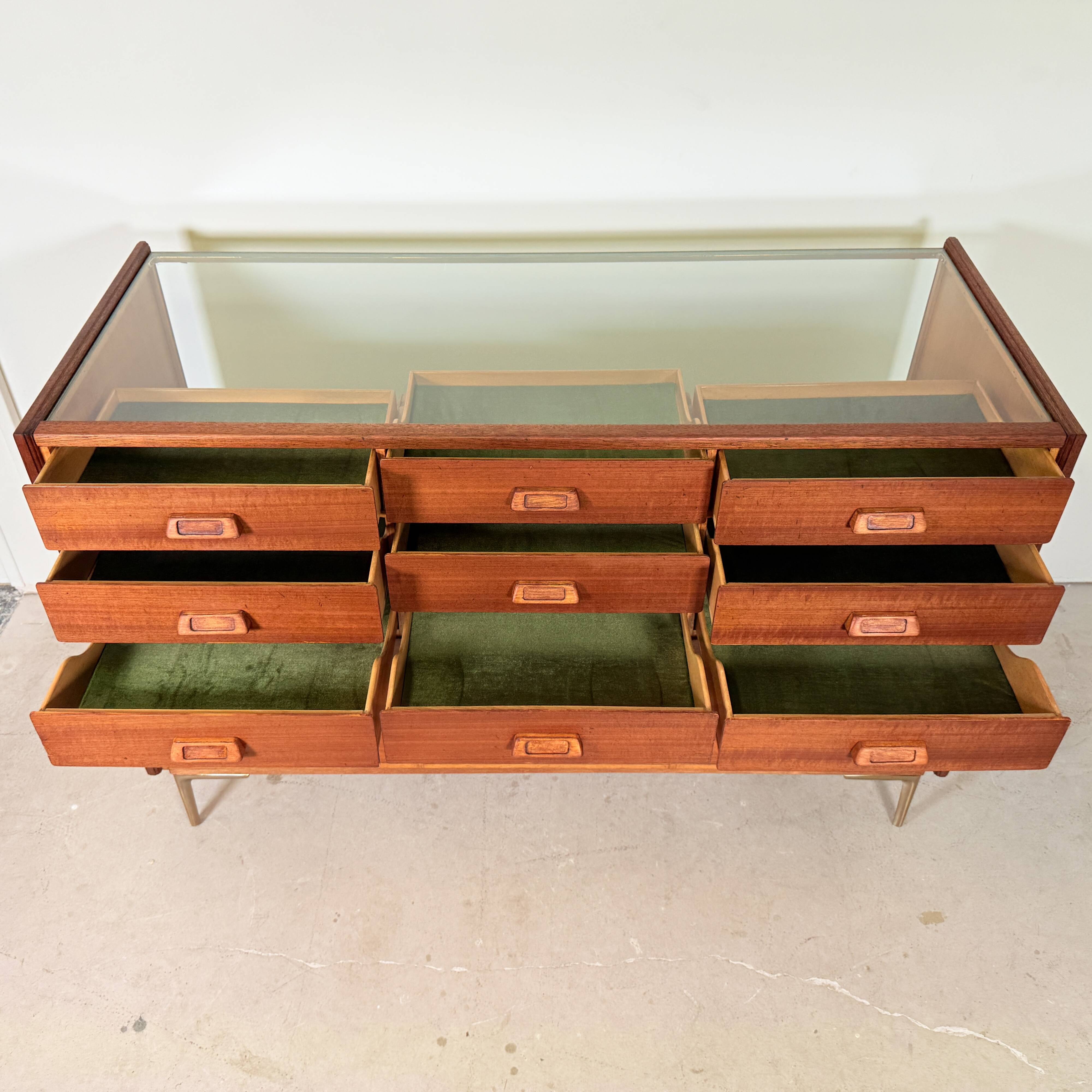 Vintage displaycabinet with 15 drawers, HAKA Ladenmöbel