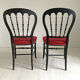 Paire de chaises Napoléon III en bois noirci
